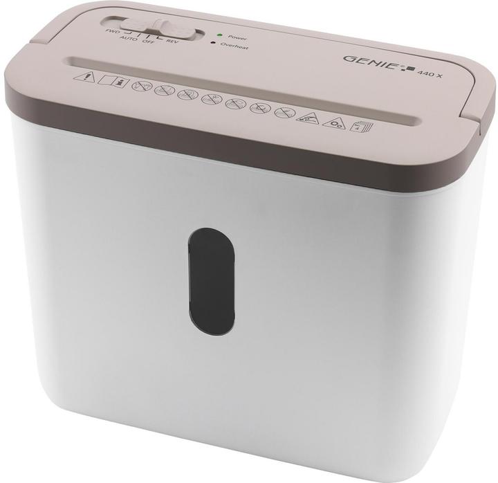 Image du produit Olympia Destructeur coupe croisée 440X P-4, 4 x 38 mm, jusqu'à 4 feuilles, blanc/marron (Coupe de particules)