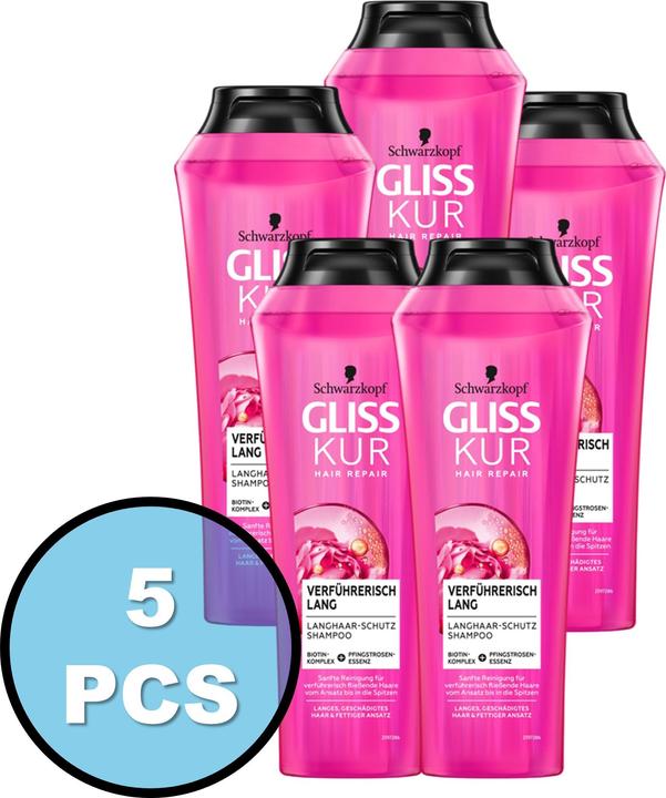 Produktbild Schwarzkopf 5xKur Shampoo 250ml Verführerisch Lang (250 ml, Flüssiges Shampoo)