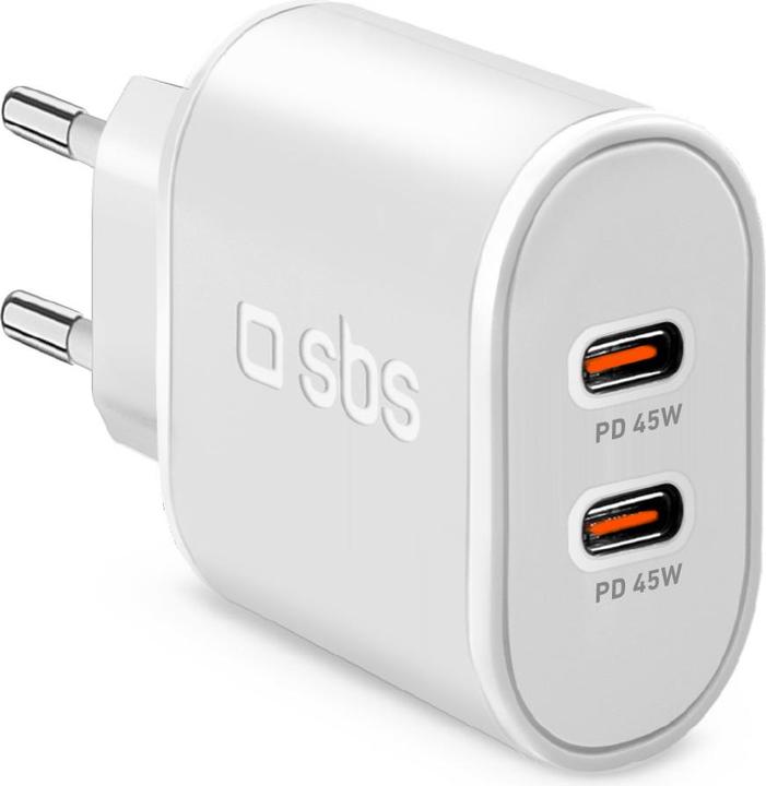 Produktbild SBS Ladegerät mit zwei USB-C-Anschlüssen, 45 Watt Power Delivery (45 W)