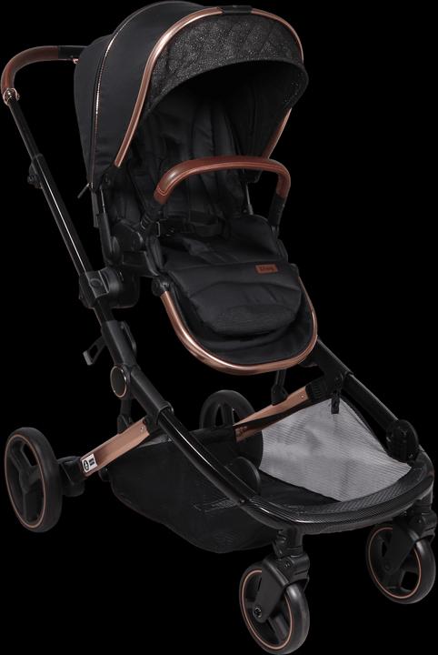 Produktbild Ding Baby Doppelkinderwagen Amigo - Schwarz/Rose