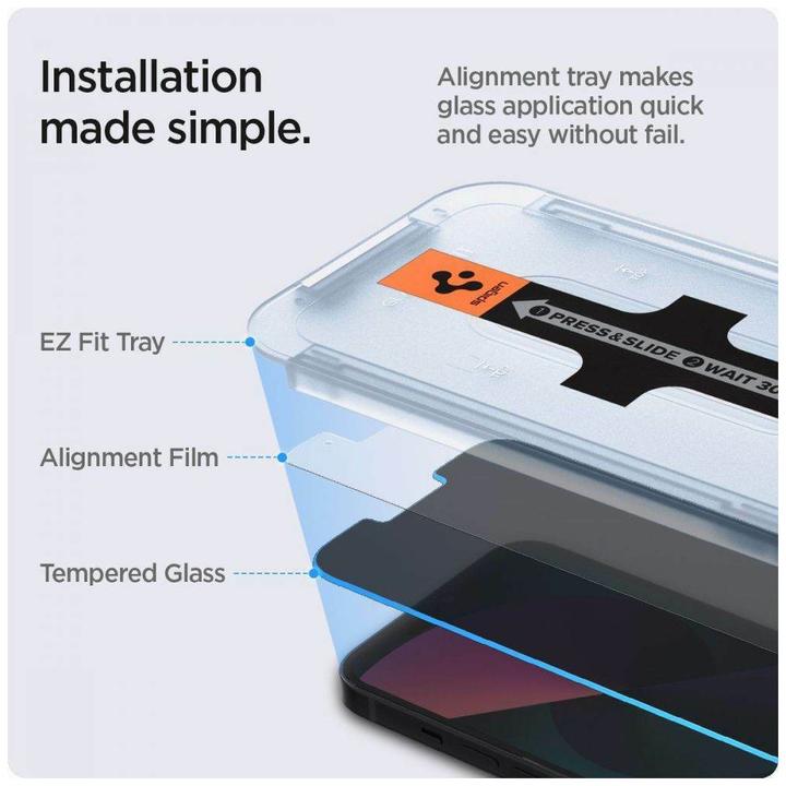 Image du produit Spigen Glas.tR EZ Fit (2 pièce(s), Apple iPhone 13 Pro Max)