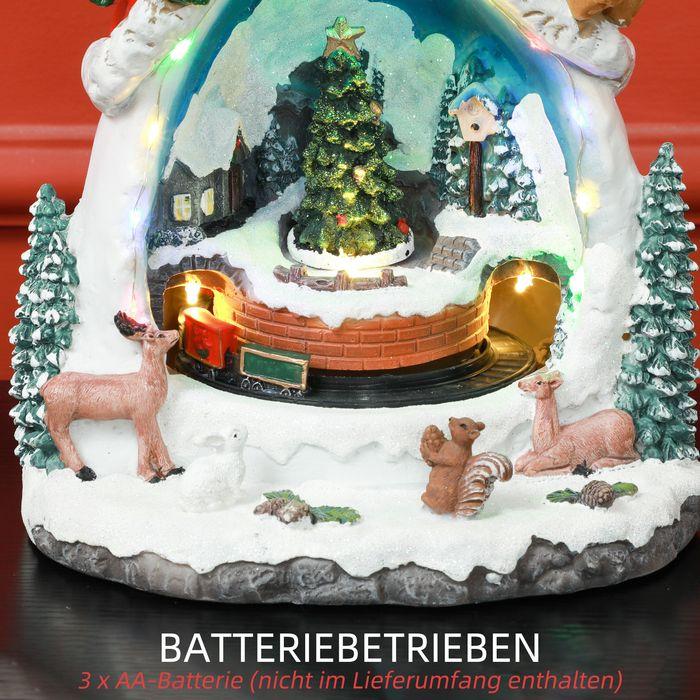Actual product image Swisshandel24 Weihnachtsdorf mit LED-Leuchtung 24 cm Weihnachtsstadt mit Musik Mehrfarbig