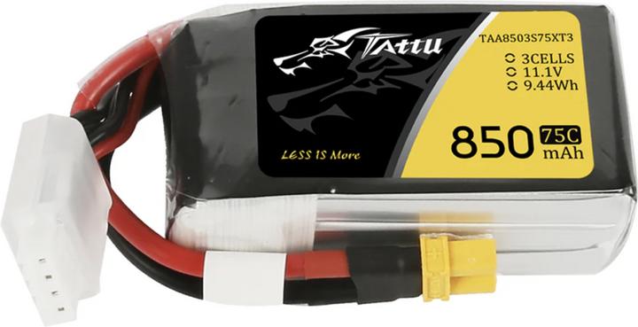 Immagine prodotto Tattu Batteria RC LiPo 850 mAh 11,1 V 75C (11.10 V, 850 mAh)