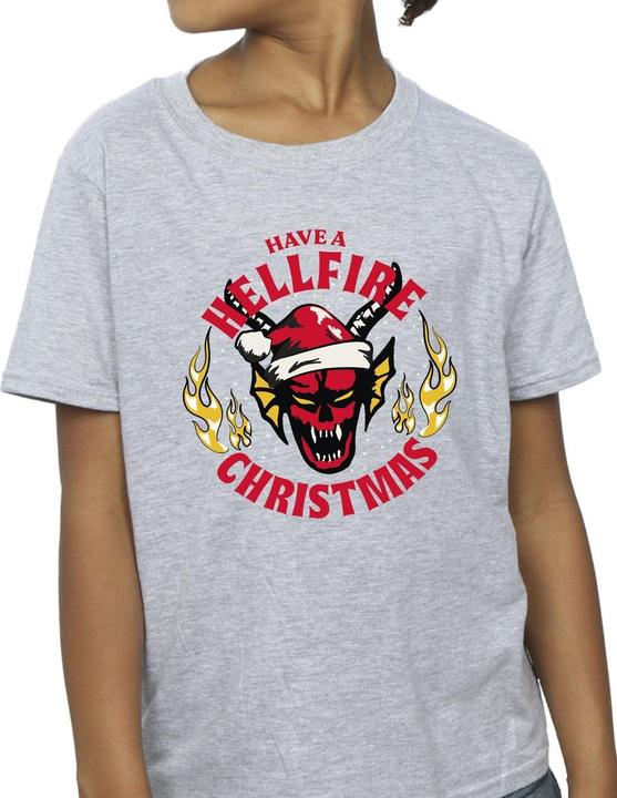 Produktbild Netflix Stranger Things Hellfire Christmas TShirt Mädchen (128)