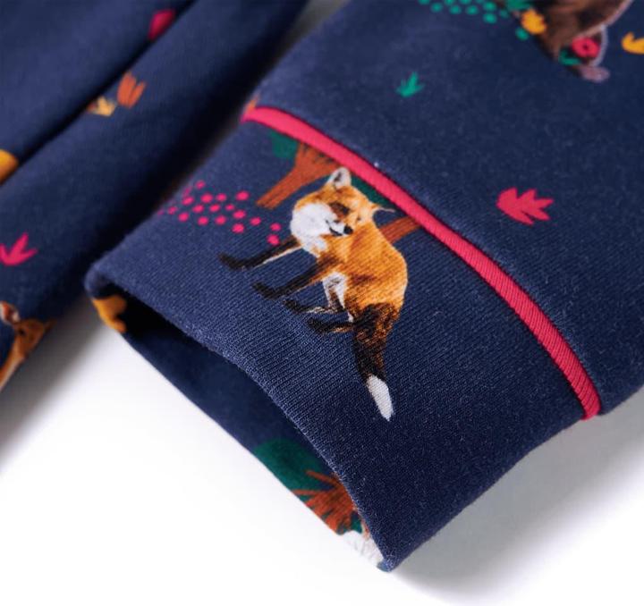 Immagine prodotto VidaXL Abito da bambino con maniche lunghe e coulisse blu navy (92)