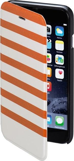 Actual product image Hama Stripes, Folio, Apple, iPhone 6/6s, 11.9 cm (4.7"), Orange, White (Apple iPhone 6)