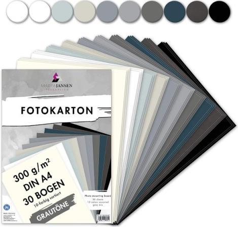 Actual product image Marpa Jansen Photo cardboard grey tones (300 g/m², 30 x)