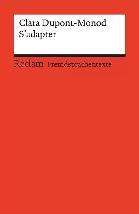 Actual product image S'adapter (French, German, Clara Dupont-Monod, Johannes Röhrig, 2022)