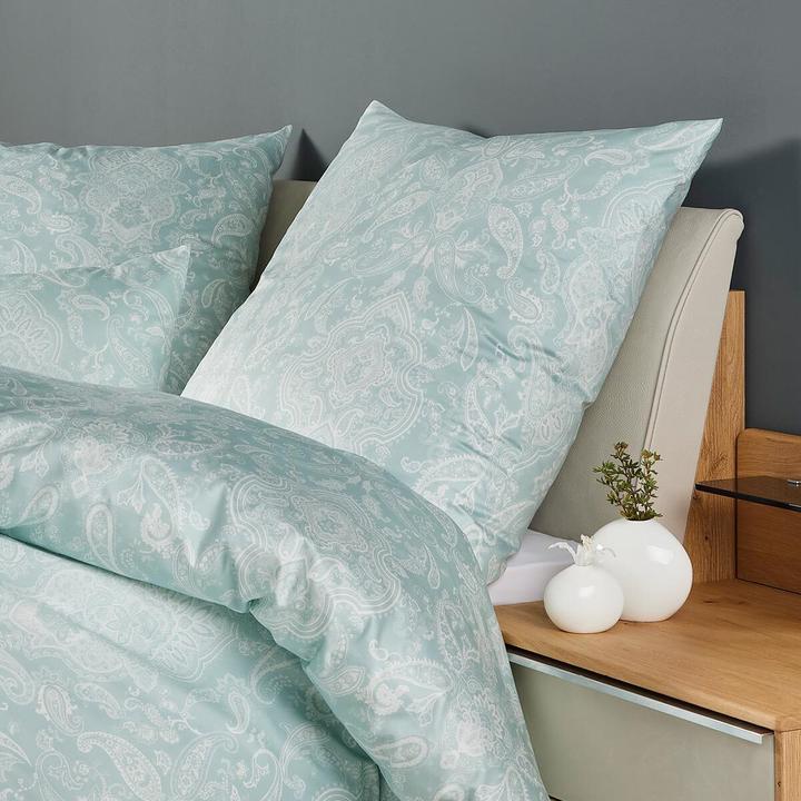 Actual product image Janine Interlock Feinjersey Bettwäsche Carmen S 55108-06 grün türkis (Bedding set, 135x200 cm + 80x80 cm)