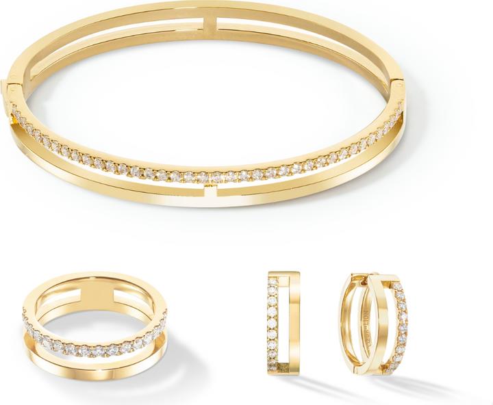 Produktbild Coeur de Lion Eternal Unity Armreif gold-kristall (Edelstahl)