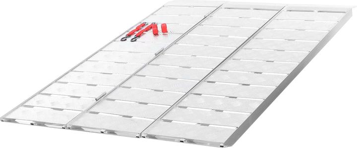 Actual product image Wiltec Auffahrrampe 3-fach klappbar 215cm 340kg Rampe Auffahrschiene Aluminium