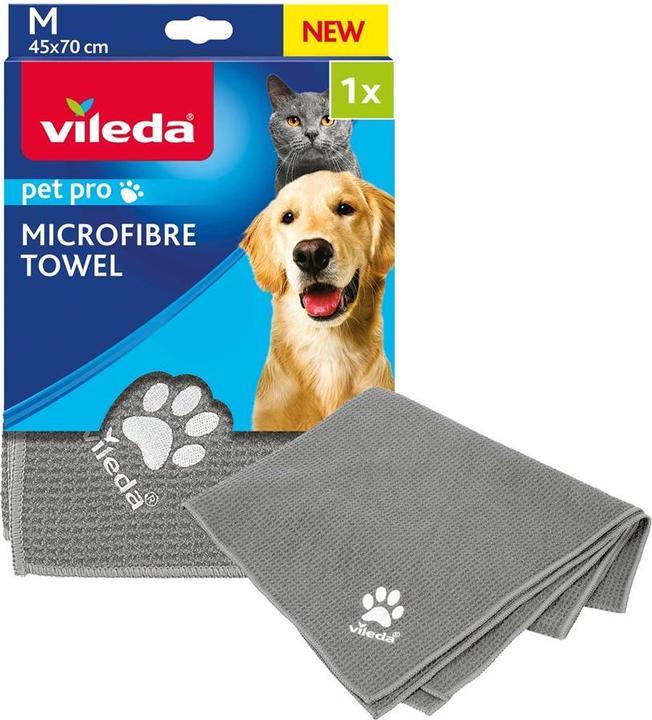 Image du produit Vileda Pet Pro serviette microfibre M (grise, taille M, 45 x 70cm) (45 x 70 cm)