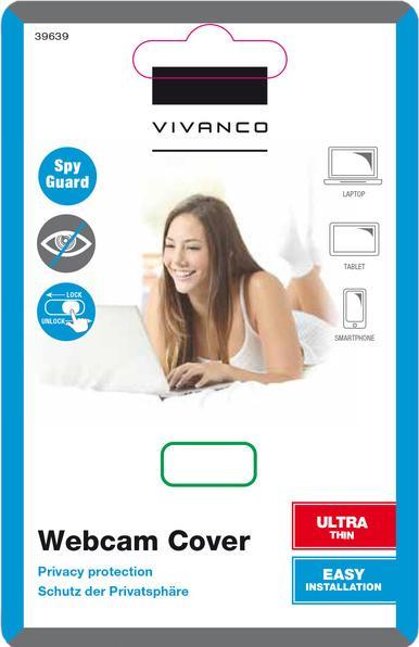 Vivanco Webcam cover, black, 1pc.