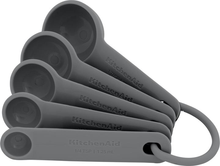 Image du produit KitchenAid Ka Set Of 5 Measuring Spoons Grey (Jeu De 5 Cuillères De Mesure) (15 ml)
