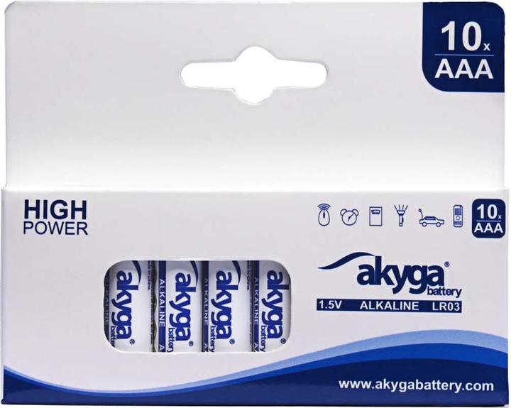 Produktbild Akyga AAA LR03 Mignon (AA)-Batterie Alkali-Mangan 1300 mAh 1.5 V 10 St. (10 Stk., AAA, 1300 mAh)
