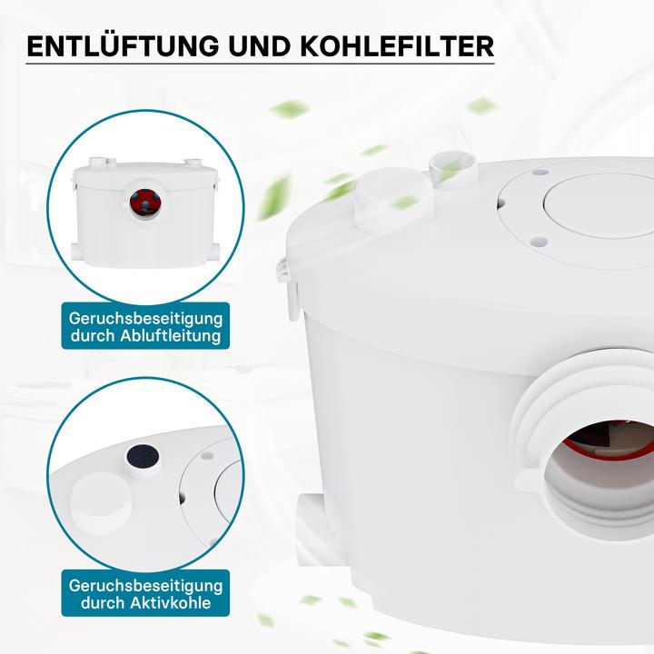 Immagine prodotto XPOtool 4/1 Unità di sollevamento piccola 400W Trituratore Unità di sollevamento WC Acqua di scarico Feci