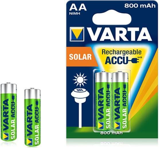 Actual product image Varta Recharge Accu Solar (2 pcs., AA, 800 mAh)