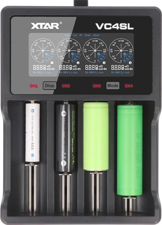 Image du produit Xtar VC4SL (1 pcs, 14500, 16340, 18500, 18650, 21700, 26650, AAA, AA, Batterie)