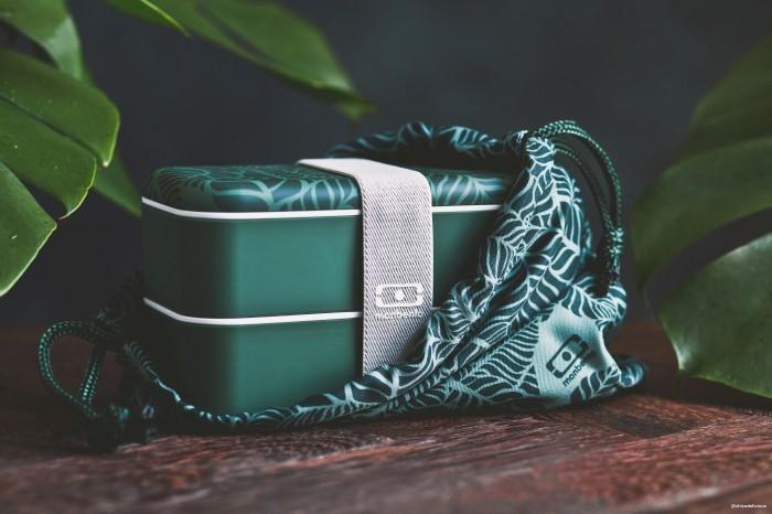 Image du produit Monbento Lunch Bag MB Pochette M Jungle - Sac Bento en polyester - Parfait pour le bureau/la préparation des