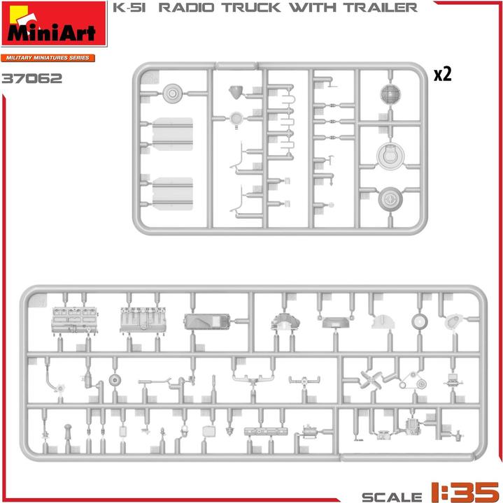 Actual product image 1:35 K-51 radio truck with trailer