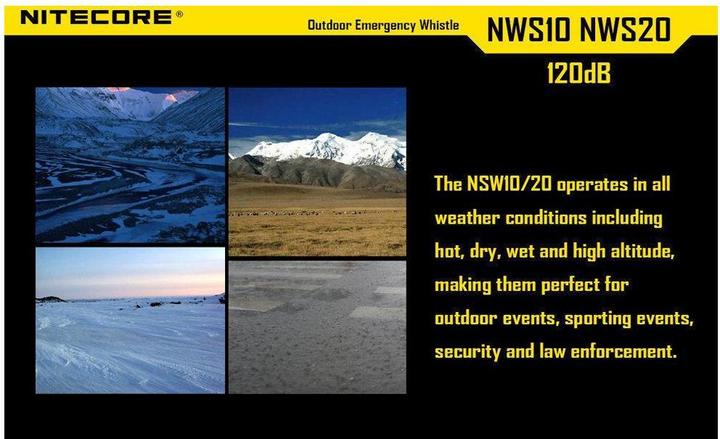 Actual product image Nitecore Emergency whistle - one chamber