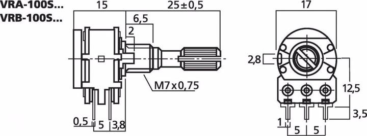 Image du produit Monacor Potentiomètre