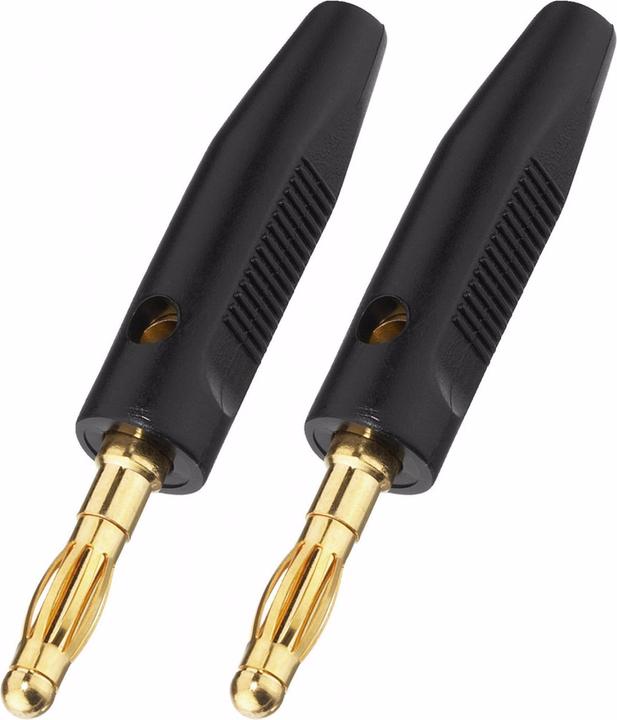 Monacor LS-Bananenstecker Paar Kunststoff schwarz d:4mm