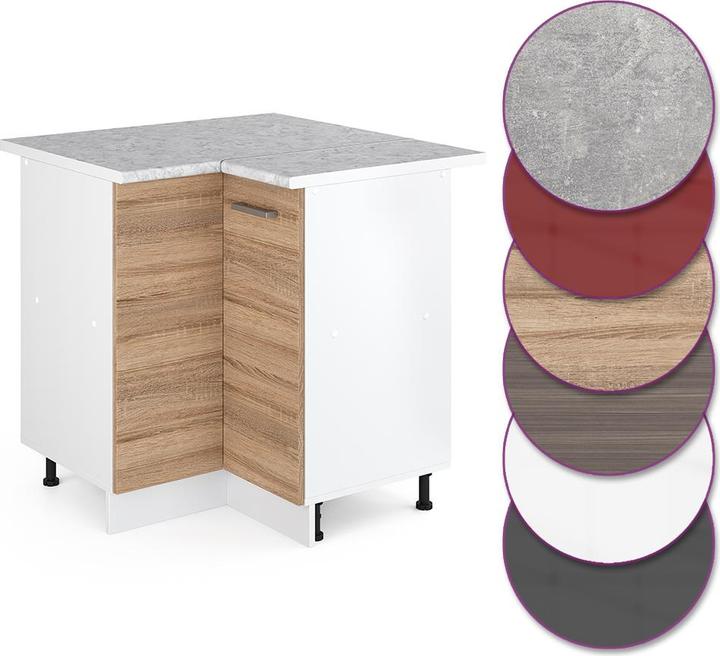 Produktbild Vicco Eckunterschrank R-Line (75.5 x 60 x 81.5 cm)