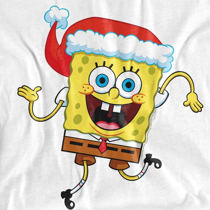 Immagine prodotto Spongebob Squarepants Maglietta Natale Cappello da Babbo Natale Uomo (S)