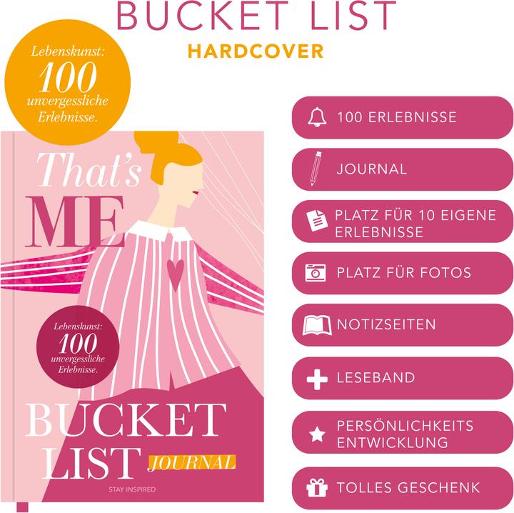 Actual product image That's Me Bucket List | Das ultimative Bucket List Buch für ein erfülltes Leben | Das Ausfüllbu (German, Lisa Wirth, 2024)