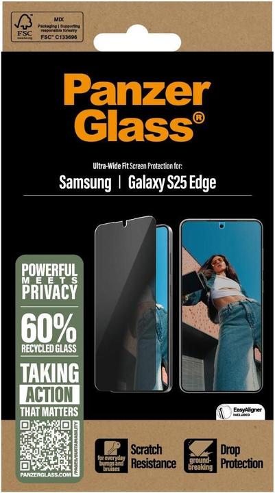 Produktbild PanzerGlass Privacy (1 Stück, Samsung Galaxy S25 Edge)