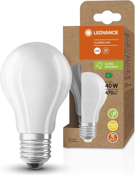 Actual product image Ledvance LED lamp (E27, 2.20 W, 470 lm, 1 x, A)