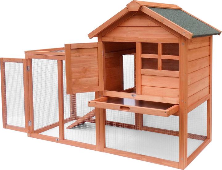 Wiltec Conigliera 1220x630x920mm Recinto per conigli ruspanti Gabbia per conigli Piccoli animali
