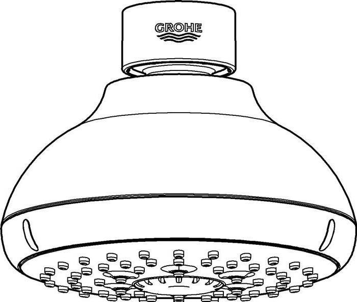 Actual product image Grohe Overhead shower TEMPESTA 100 chr (4 Beam types, 9.50 l/min)
