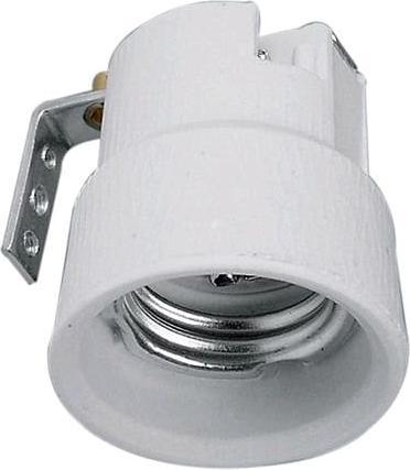 Image du produit Electroplast Douille en porcelaine E27 avec équerre métallique