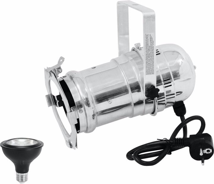 Actual product image Eurolite Set PAR-30 Spot sil+ PAR-30 230V COB 12W E-27 LED 1800-3000K dim2warm (LED)