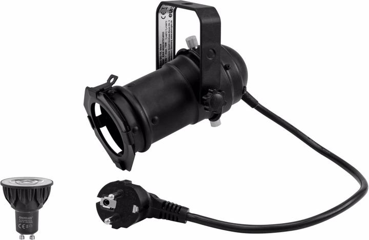 Actual product image Eurolite Set PAR-16 Spot sw + GU-10 230V COB 5W LED 1800-3000K dim2warm (LED)