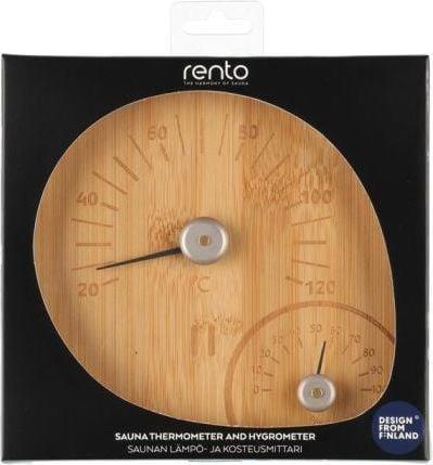 Actual product image Rento Sauna Thermometer Hygrometer Bambo