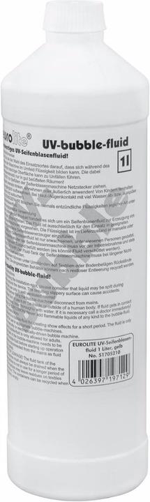 Actual product image Eurolite UV bubble fluid 1l yellow (Bubble fluid)