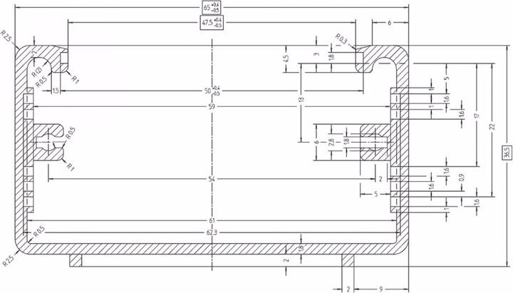 Immagine prodotto Monacor Scatola in alluminio ABS 65 x 36,5 x 207 mm