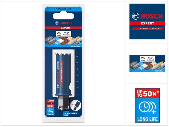 Immagine prodotto Bosch Professional Zubehör Sega a tazza EXPERT per materiali duri, 25 x 60 mm (2,5 centimetri)