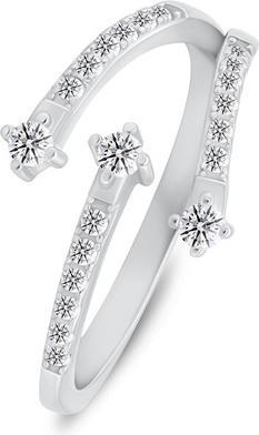 Brilio Silver - Silver ring with sparkling zircons RI133W - Circuit: 52 mm (52)