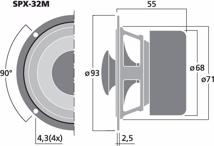 Produktbild Monacor HiFi-Breitband-Lautsprecher (1 Stk.)