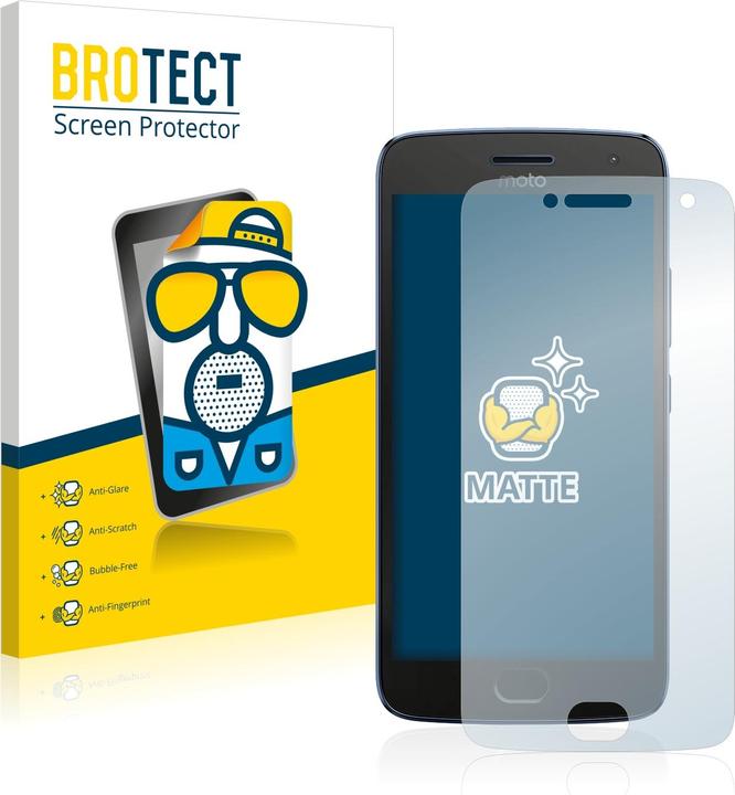 Actual product image BROTECT Anti-glare screen protector matt (2 Piece, Motorola Moto G5 Plus)