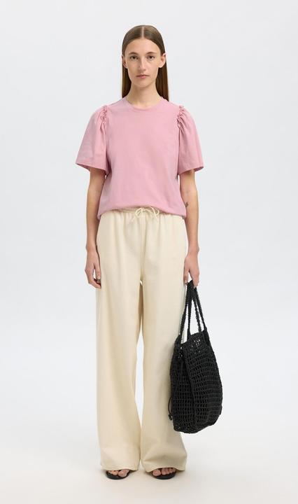 Produktbild Selected Femme Gerüschtes Baumwoll T-Shirt (L)