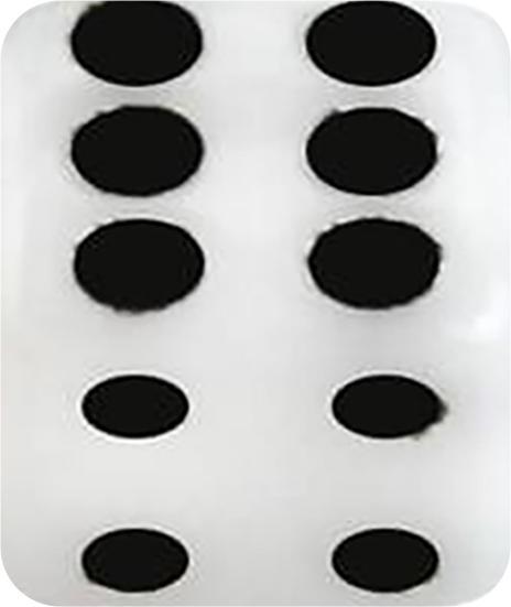 Star Piercing Würfel weiss (Acryl, ohne Messing)