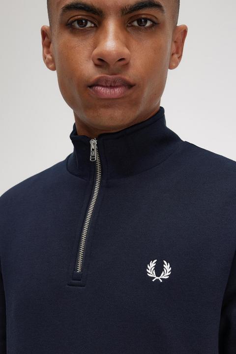 Immagine prodotto Fred Perry Felpa con chiusura a mezza zip (S)