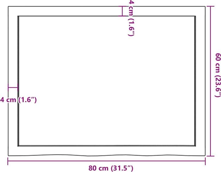 Actual product image VidaXL Gianna (80 x 4 x 60 cm)