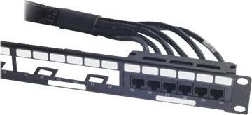 Actual product image APC Data Distribution Cable - CAT6 UTP CMR 6XRJ-45 Black - 3.9M - 13FT