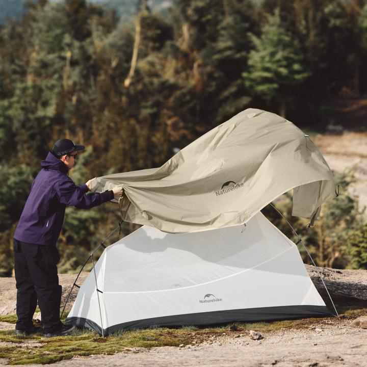Actual product image Naturehike Cloud up series tents Pro Moon rock sand/1 persons/20D nylon (1 person)